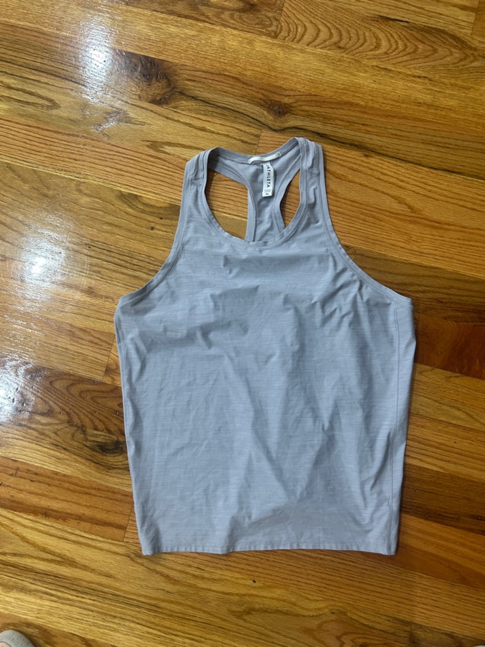 Athleta Light Gray Racerback Tank Top